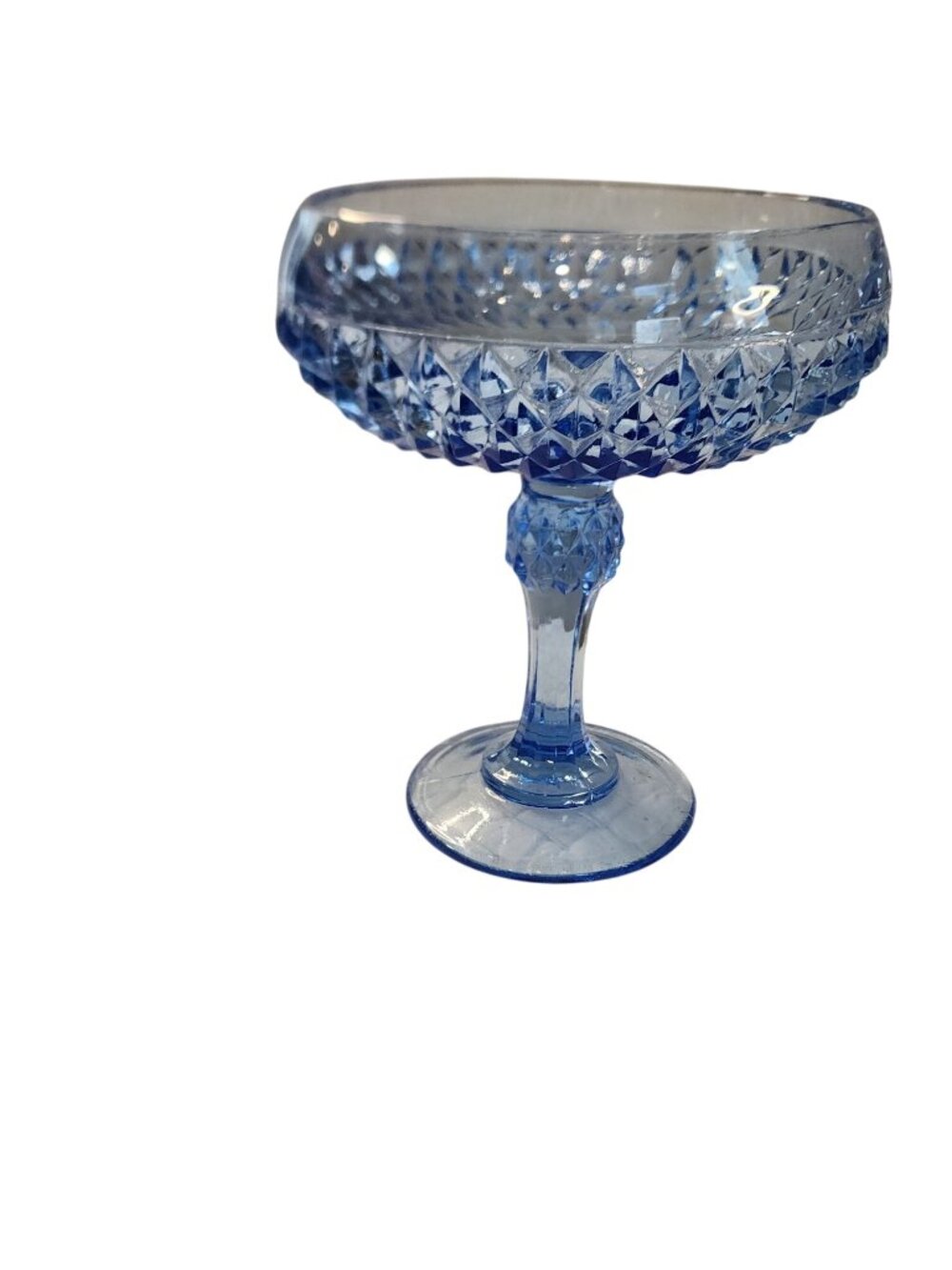 Vintage Indiana Glass Company candy Bowl Ice Blue 1960's